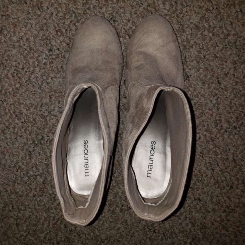 Cream short booties